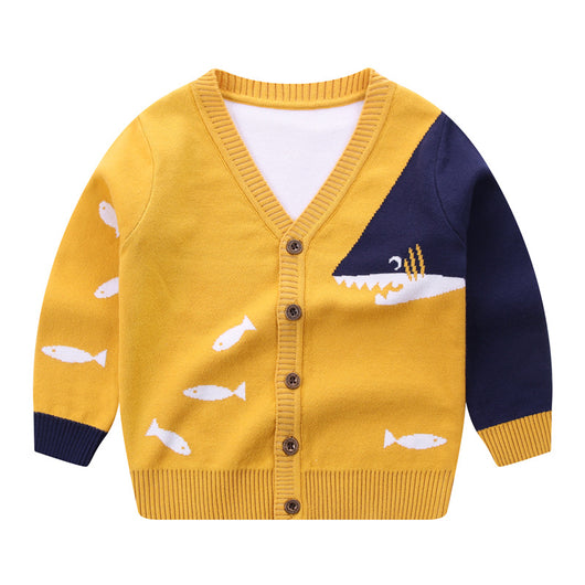 Suéter con Cuello en V para Niños - Diseño Pececitos - Image 11