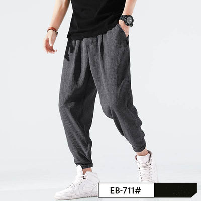 Pantalones Cortos de Lino Tejidos Holgados y Frescos