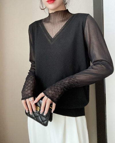 Suéter Suelto Mujer con Costuras en Contraste - Diseño Versátil - Image 8