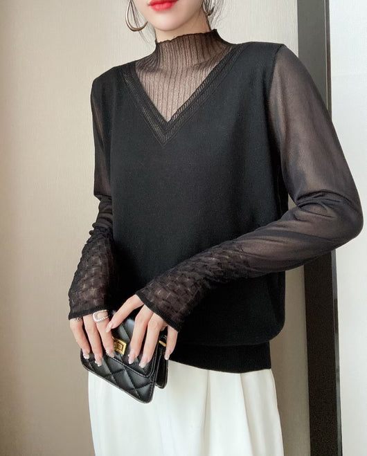 Suéter Suelto Mujer con Costuras en Contraste - Diseño Versátil - Image 8