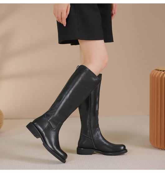 Botas Largas de Cuero Genuino Estilo Británico Retro - Image 22