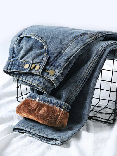 Jeans Sueltos de Cintura Alta Estilo Coreano para Mujer - Image 6