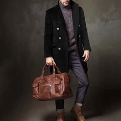 Abrigo Juvenil Doble Botonadura - Chaqueta Formal para Hombre
