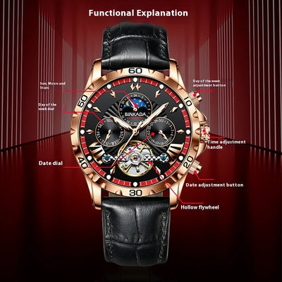 Reloj Mecánico Automático Resistente al Agua con Esfera Luminosa - Image 6