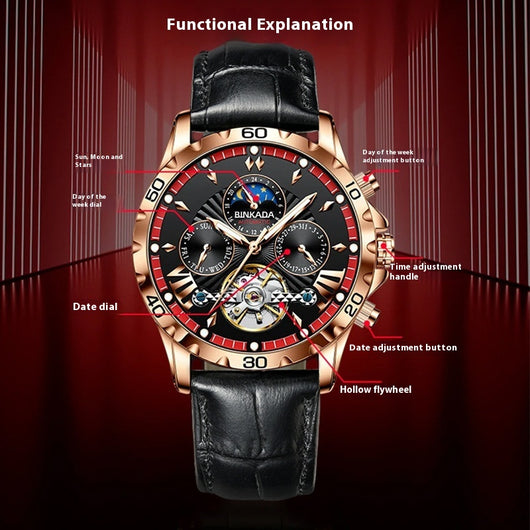 Reloj Mecánico Automático Resistente al Agua con Esfera Luminosa - Image 6