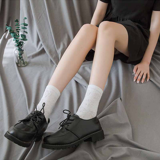 Calcetines Lolita de Encaje Blanco para Mujer - Tubo Medio Algodón - Image 21