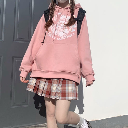 Sudadera con Capucha Mujer Talla Grande Terciopelo Acolchado - Image 9