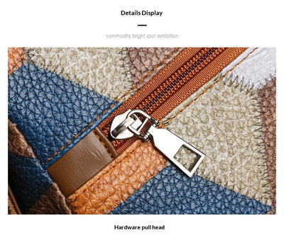 Bolso Bandolera Multicolor con Diseño de Parches Geométricos - Image 27