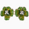 Punch-Free Collection Belt Buckle Women's Jeans Tension Adjustment Universal Buckle Fragrant Green Flowers