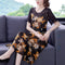 Vestido Estampado Floral Coreano para Mujer - Corte Slim Cintura Ajustada Largo Midi