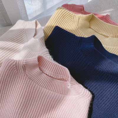 Suéter Infantil de Colores Sólidos - Diseño Holgado y Cómodo para Niños - Image 19