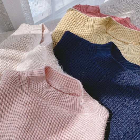 Suéter Infantil de Colores Sólidos - Diseño Holgado y Cómodo para Niños - Image 19