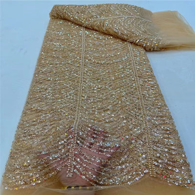 Vestido de Novia con Encaje Bordado, Lentejuelas y Tubo de Perlas Onda - Image 18