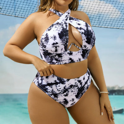 Bikini Estampado con Cuello Cruzado - Image 3