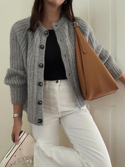 Suéter Camisero Minimalista de Manga Larga para Mujer - Image 9