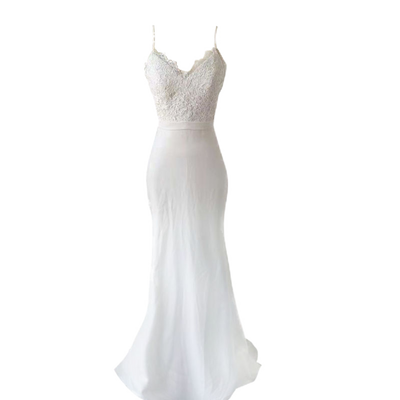 Vestido Largo Ajustado con Tirantes de Encaje para Mujer - Image 12