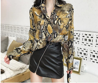 Blusa Leopardo Retro Mujer Manga Larga Suelta Moderna Otoño Invierno - Image 12
