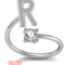 26 Letter English Rings Jewelry Dorado R Opening adjustable