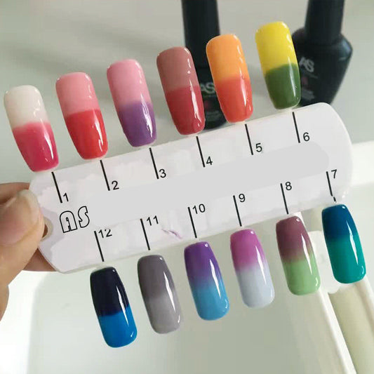 Esmalte de Uñas Termocromático Impermeable - Color Degradado que Cambia con la Temperatura - Image 2