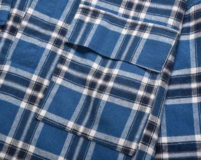Camisa Henley de Cuadros y Rayas para Hombre - Manga Larga Estilo Urbano - Image 8