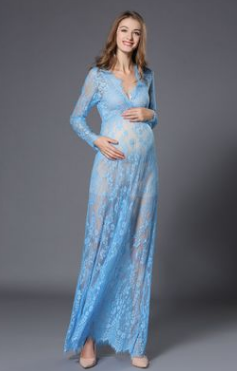 Vestido de Encaje Sensual para Sesiones Fotográficas de Maternidad - Image 4