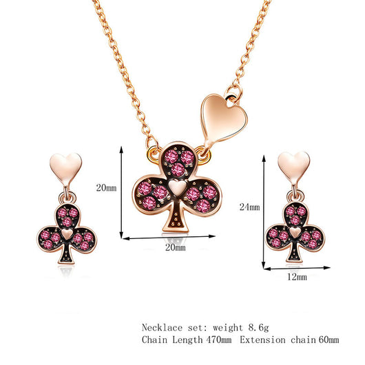 Conjunto de Collar y Aretes de Flor de Cerezo con Circón - Joyería Elegante - Image 4