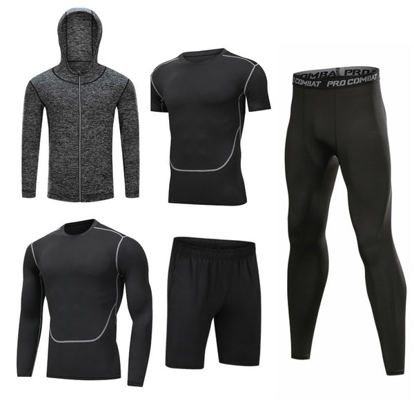 Conjunto Deportivo 5 Piezas de Secado Rápido para Gym y Actividades al Aire Libre