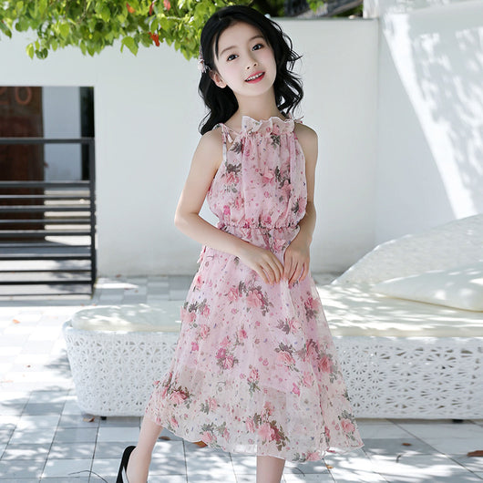Vestido Infantil Floral con Tirantes Ajustables - Image 9
