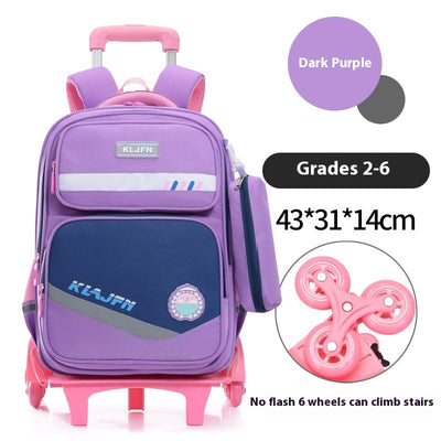 Mochila Escolar con Ruedas y Carrito Portátil Desmontable - Image 12