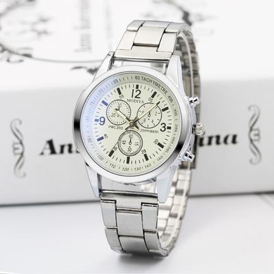 Reloj de Acero Blu-ray con Pulsera Metálica