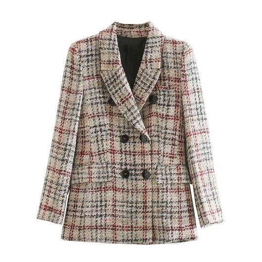 Blazer a Cuadros para Mujer - Elegancia Profesional