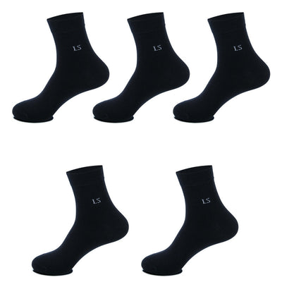 Pack 5 Pares de Calcetines Ejecutivos para Hombre en Algodón Premium - Negros y Blancos - Image 7