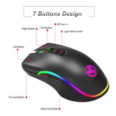 Ratón Gaming RGB con Interfaz USB-C y 7 Botones Programables - Image 7