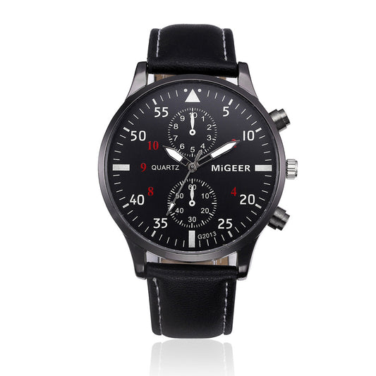 Reloj Deportivo Hombre Cuarzo Análogo Diseño Retro Correa Cuero Premium - Image 2