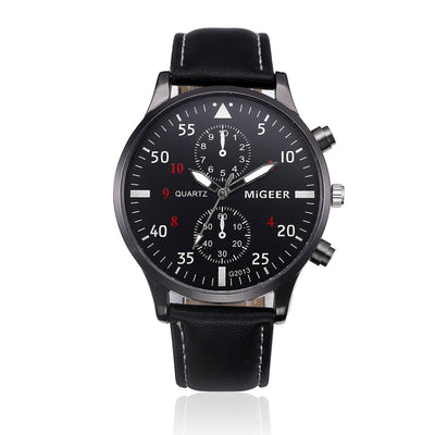 Reloj Deportivo Hombre Cuarzo Análogo Diseño Retro Correa Cuero Premium - Image 2