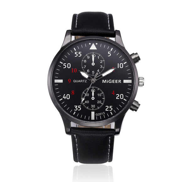 Reloj Deportivo Hombre Cuarzo Análogo Diseño Retro Correa Cuero Premium
