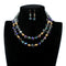 Collar de cristal vintage con capas elegantes y simples