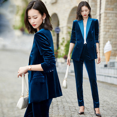 Blazer de Terciopelo Dorado Elegante - Saco Ajustado Premium - Image 16