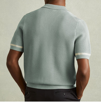 Polo Cubano de Manga Corta en Punto para Hombre - Estilo Verano - Image 26