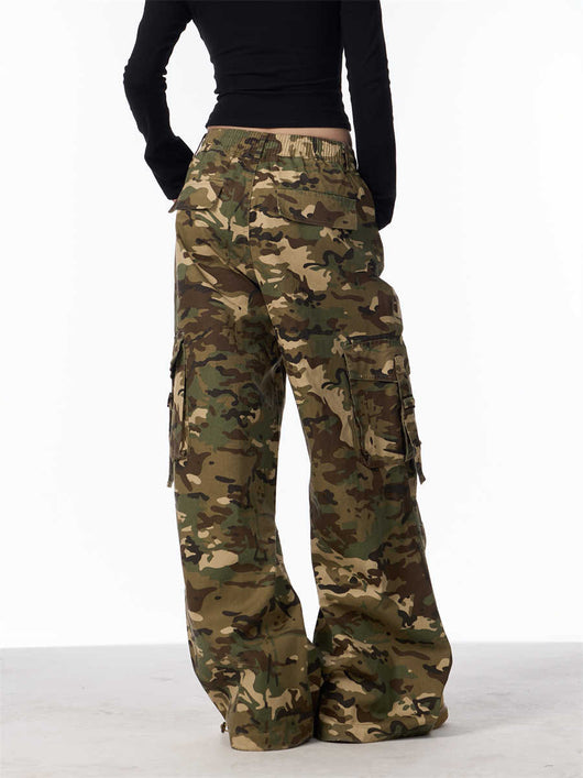 Pantalones Cargo Caqui Lavados para Mujer - Corte Holgado y Casual - Image 6
