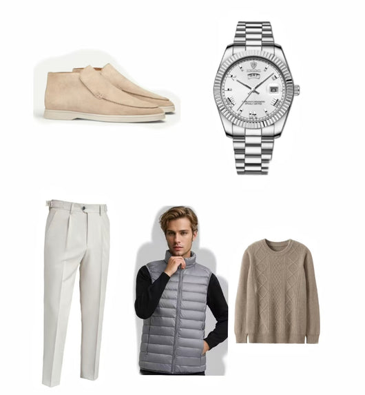 Traje Elegante Otoño Invierno Estilo Europeo Americano para Hombre - Image 10