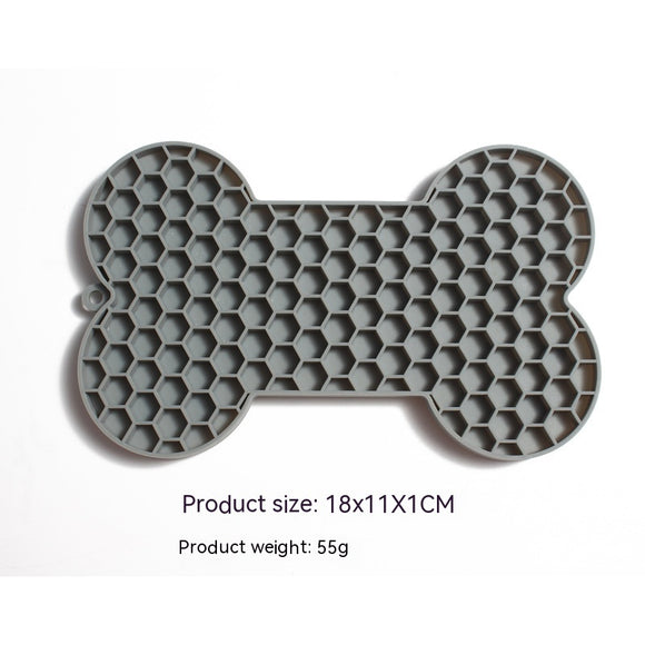 Tapete Masticable de Silicona con Hueso para Perros - Comedero Lento