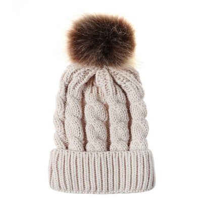 Gorro de Invierno Trenzado con Pompón - Juego Familiar Cálido - Image 13