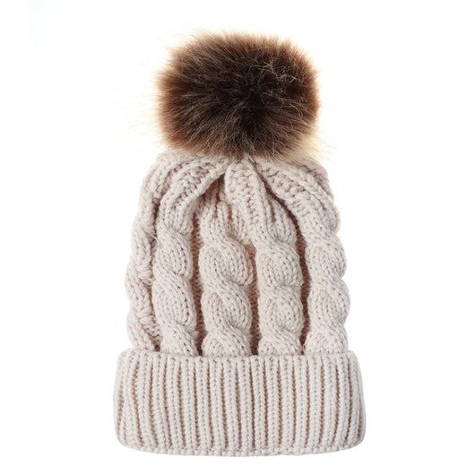 Gorro de Invierno Trenzado con Pompón - Juego Familiar Cálido - Image 13