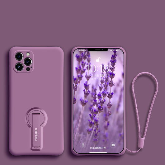 Funda Protectora de Silicona Líquida para iPhone con Soporte y Cordón - Image 17