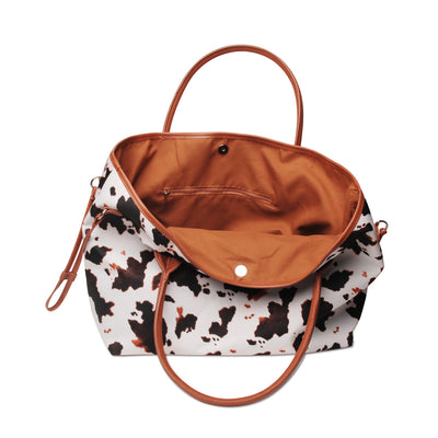 Bolso Tote para Mujer con Estampado Leopardo y Patrón Vaca - Bolsa de Hombro Grande Capacidad PU - Image 11