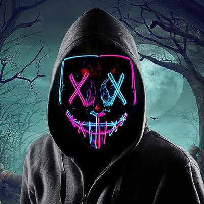 Máscara de Terror Halloween con Luz LED Fluorescente - Image 33