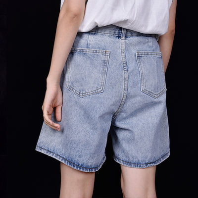 Shorts de Mezclilla Holgados Cintura Alta para Mujer - Estilo Chic Verano - Image 3