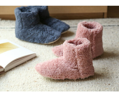 Botas Altas Estilo Japonés para Parejas con Bolsa y Zapatos de Felpa Coral - Image 10