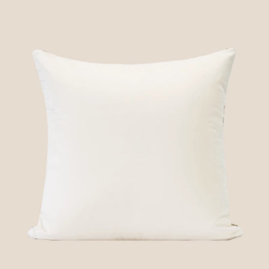 Sofá Moderno para Sala de Estar Crema con Cojines Decorativos